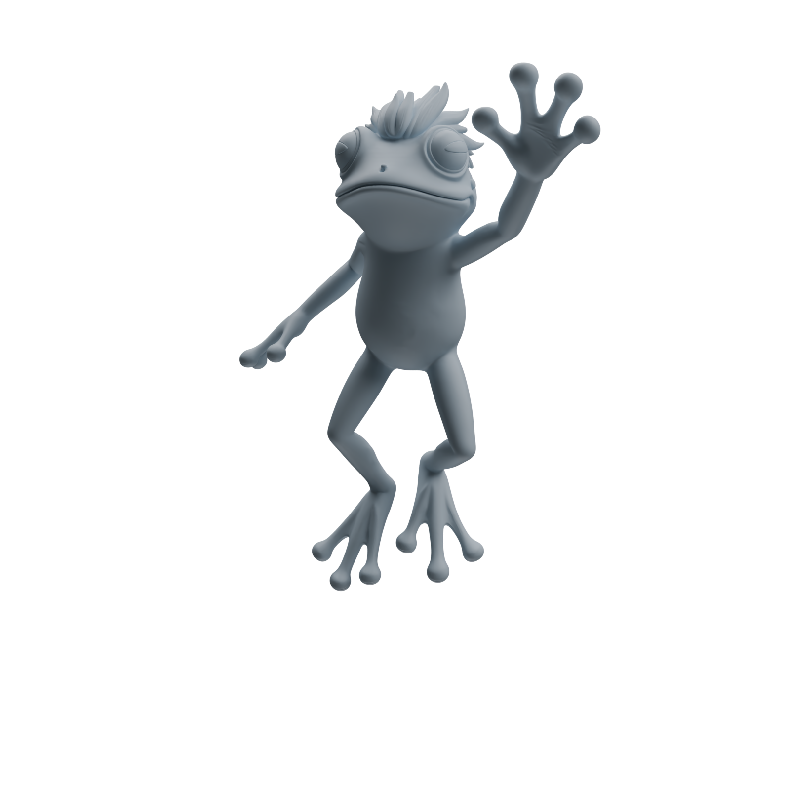 Detail view of MRY-SFW LYTR1053 Cartoon Frog Animal Modern Model 3 pcs Model