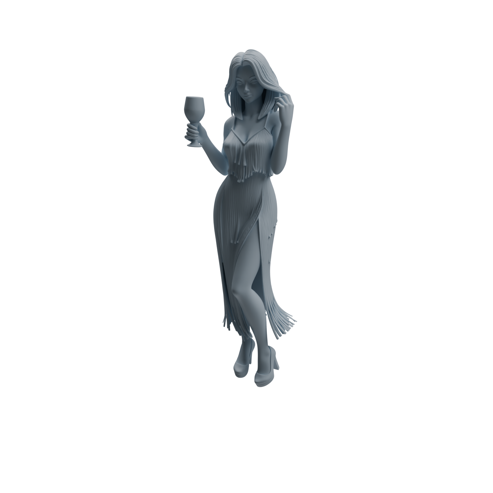 Detail view of MRY-SFW LYTR935 Banquet Female Guest Character Modern Model 4 pcs Model
