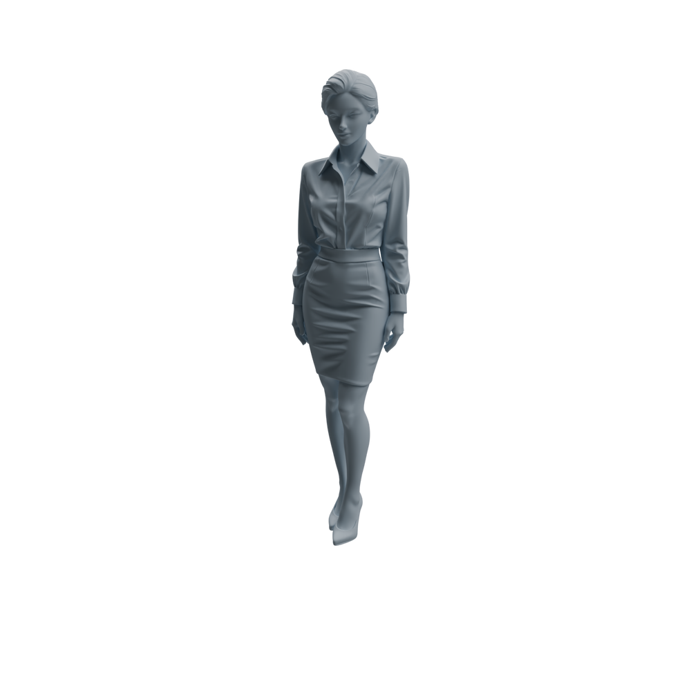 Detail view of MRY-SFW LYTR974 Office-Scenario Professional Woman Character Modern Model 4 pcs Model