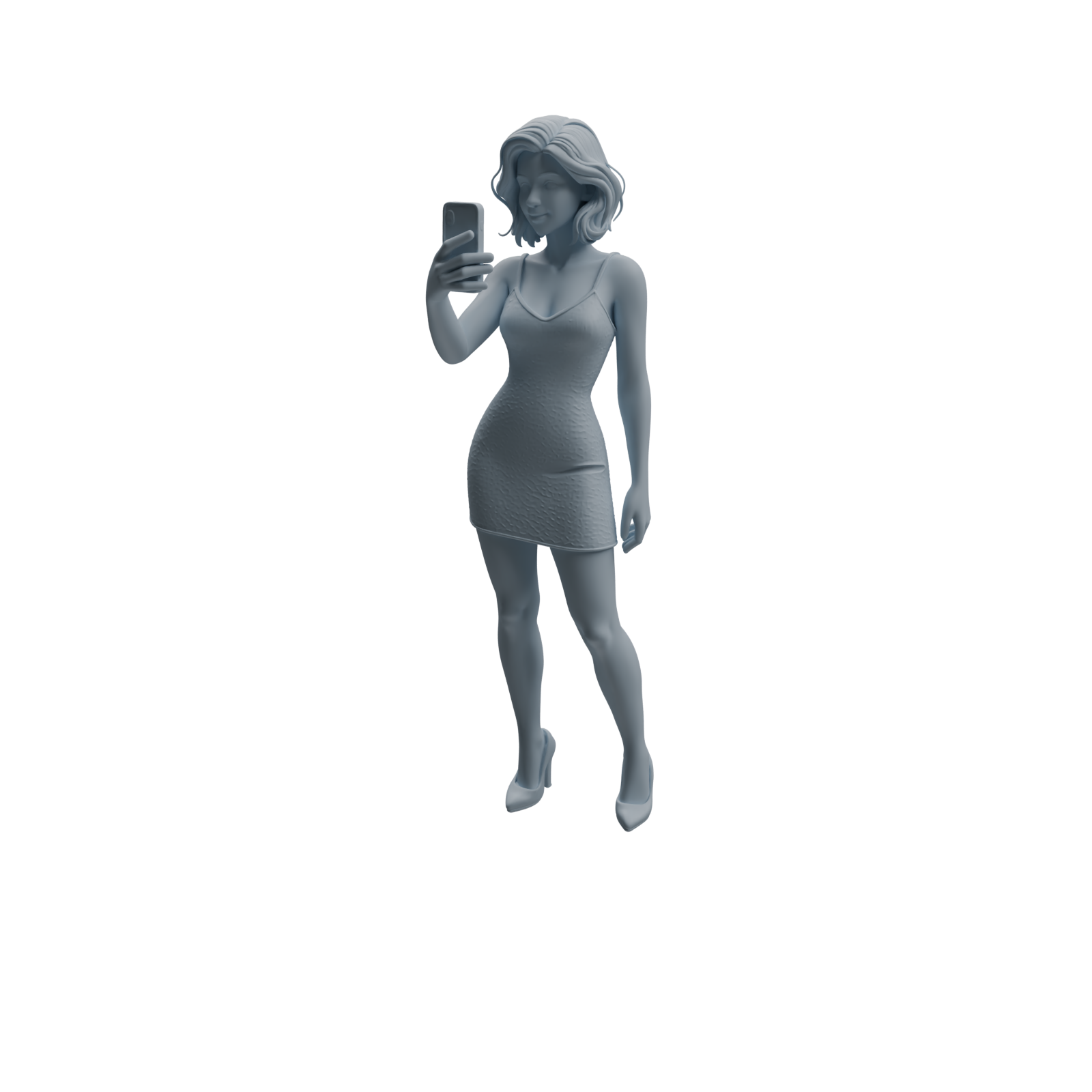 Detail view of MRY-SFW LYTR943 Short Hair Selfie Woman Character Modern Model 3 pcs Model