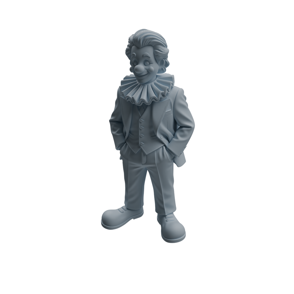 Detail view of MRY-SFW LYTR1056 Circus Clown Performance Pose Character Modern Model 3 pcs Model