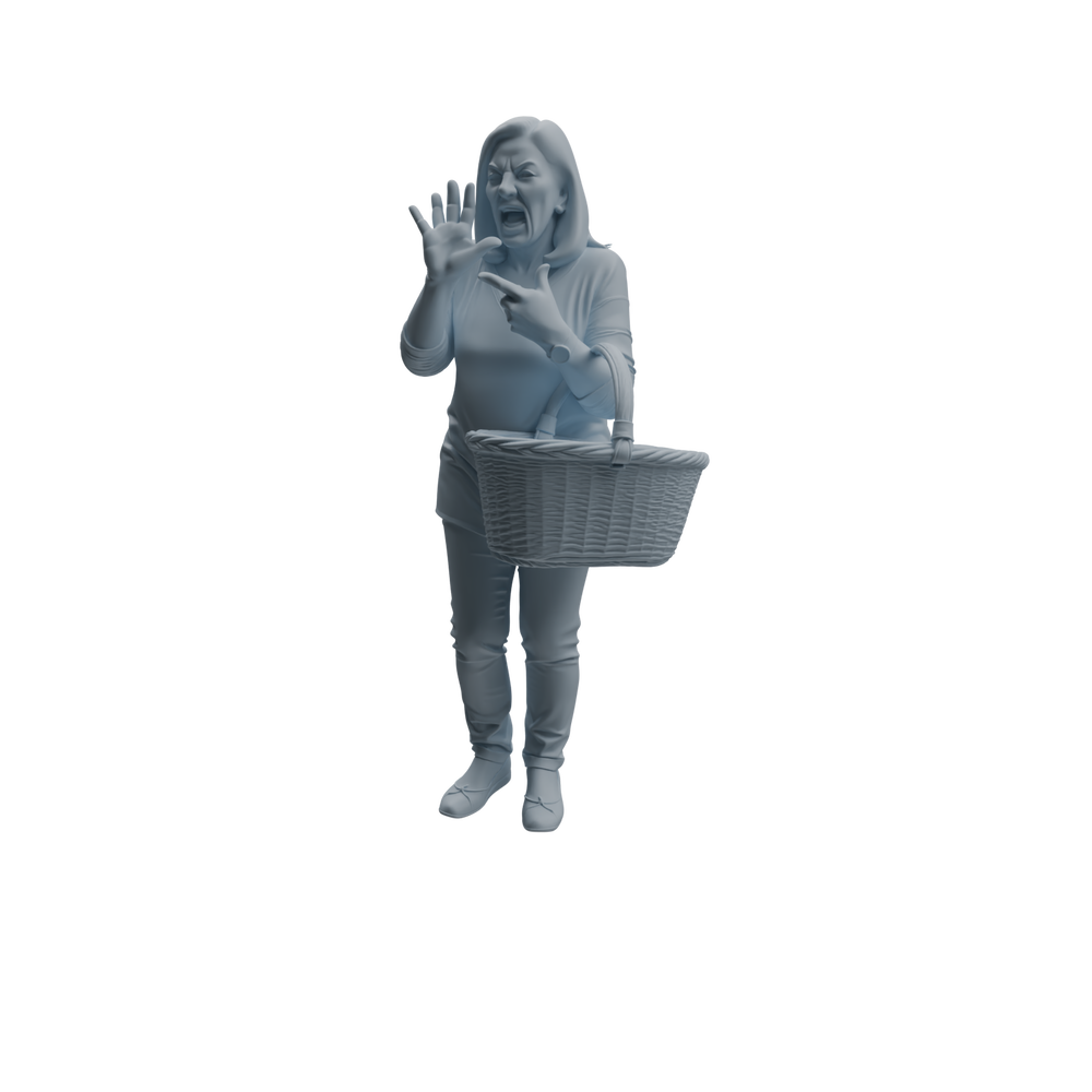 Detail view of MRY-SFW LYTR995 Market Elderly Shopper Character Modern Model 4 pcs Model