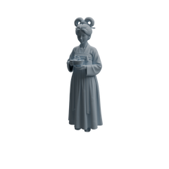 Detail view of MRY-SFW LYTR982 Ancient Lady Tea Ceremony Character Modern Model 3 pcs Model