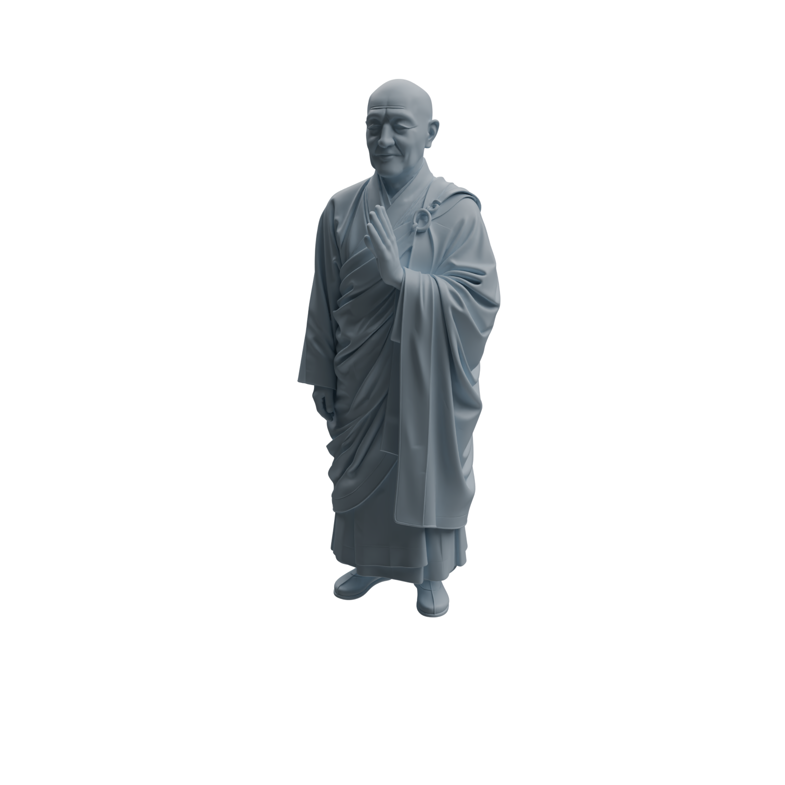 Detail view of MRY-SFW LYTR1082 Monk with Ritual Tools Character Modern Model 3 pcs Model