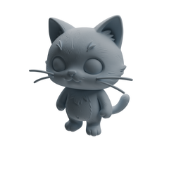 Detail view of MRY-SFW LYTR1048 Cartoon Bear & Cat Animal Modern Model 4 pcs Model