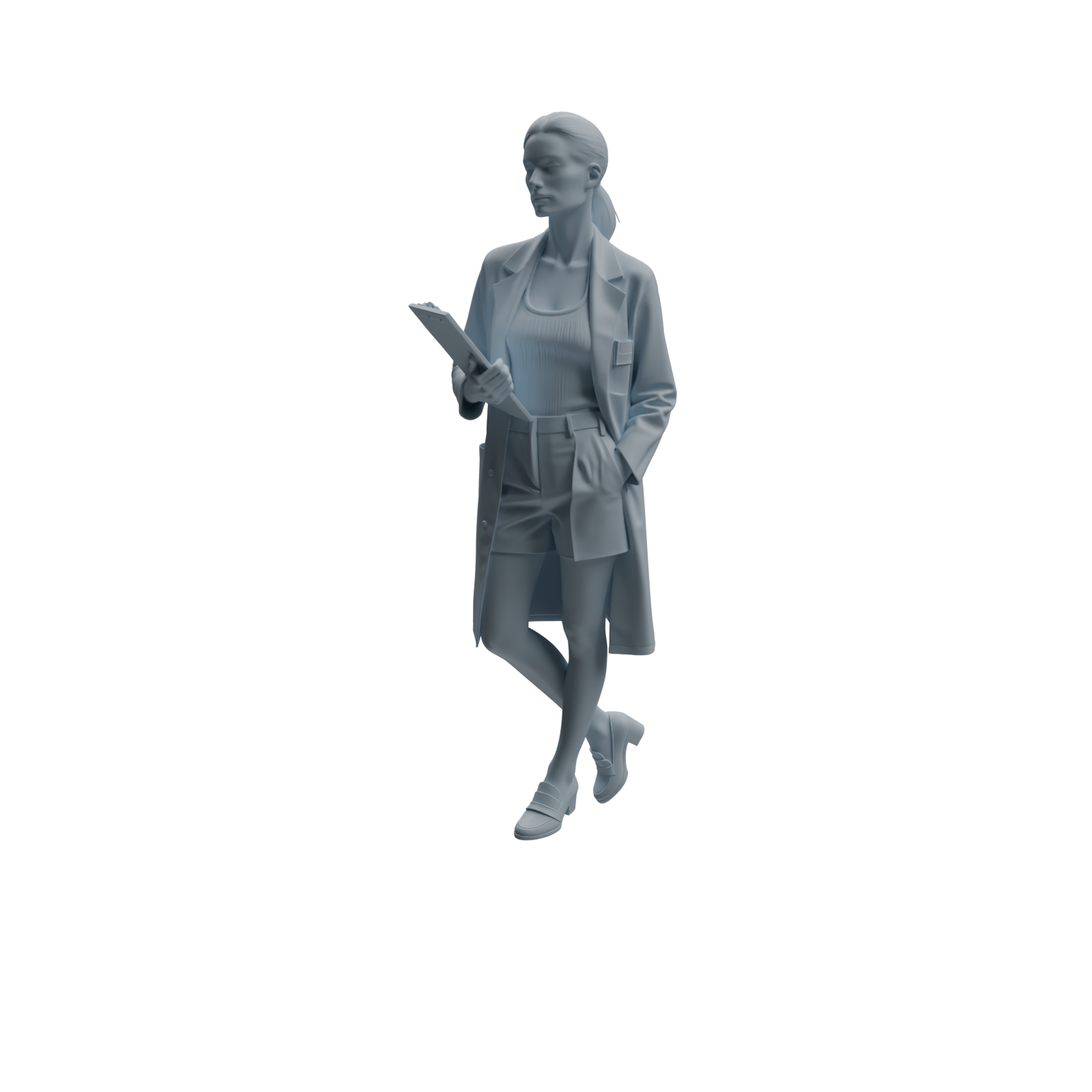 Detail view of MRY-SFW LYTR1002 Female Doctor with Medical Records Character Modern Model 4 pcs Model