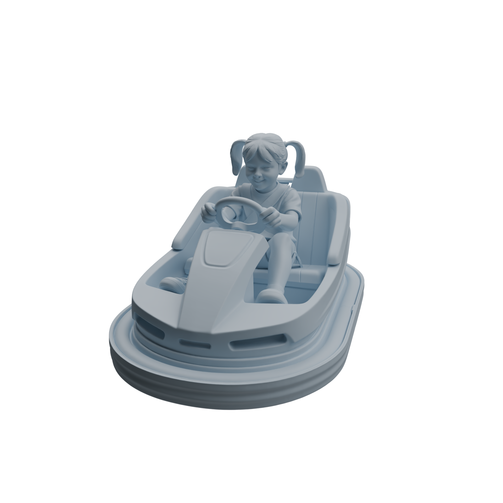 Detail view of MRY-SFW LYTR1044 Amusement Park Bumper Car Kids Character Modern Model 4 pcs Model