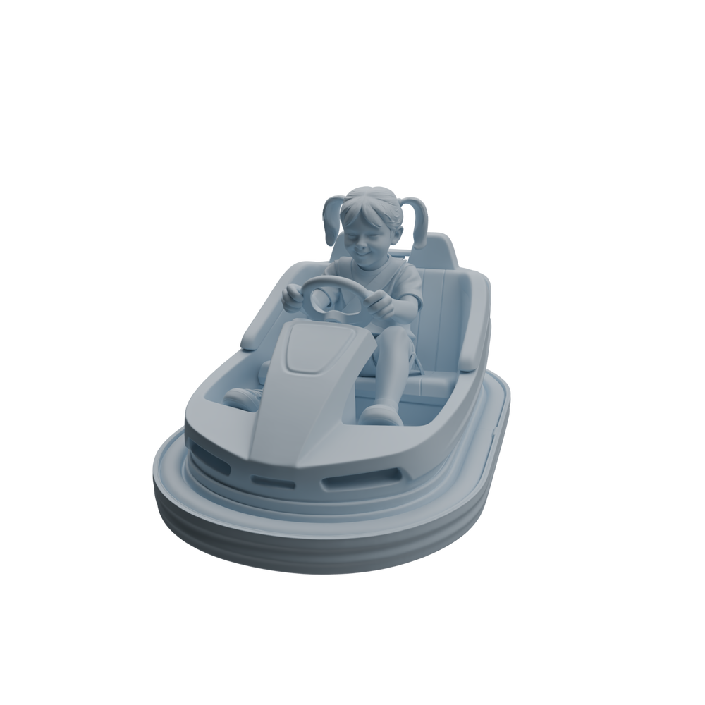 Detail view of MRY-SFW LYTR1044 Amusement Park Bumper Car Kids Character Modern Model 4 pcs Model