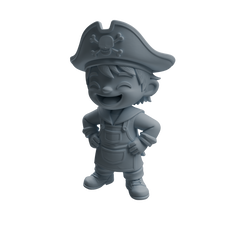 Detail view of MRY-SFW LYTR1091 Multi-pose Chibi Pirate Character Modern Model 4 pcs Model