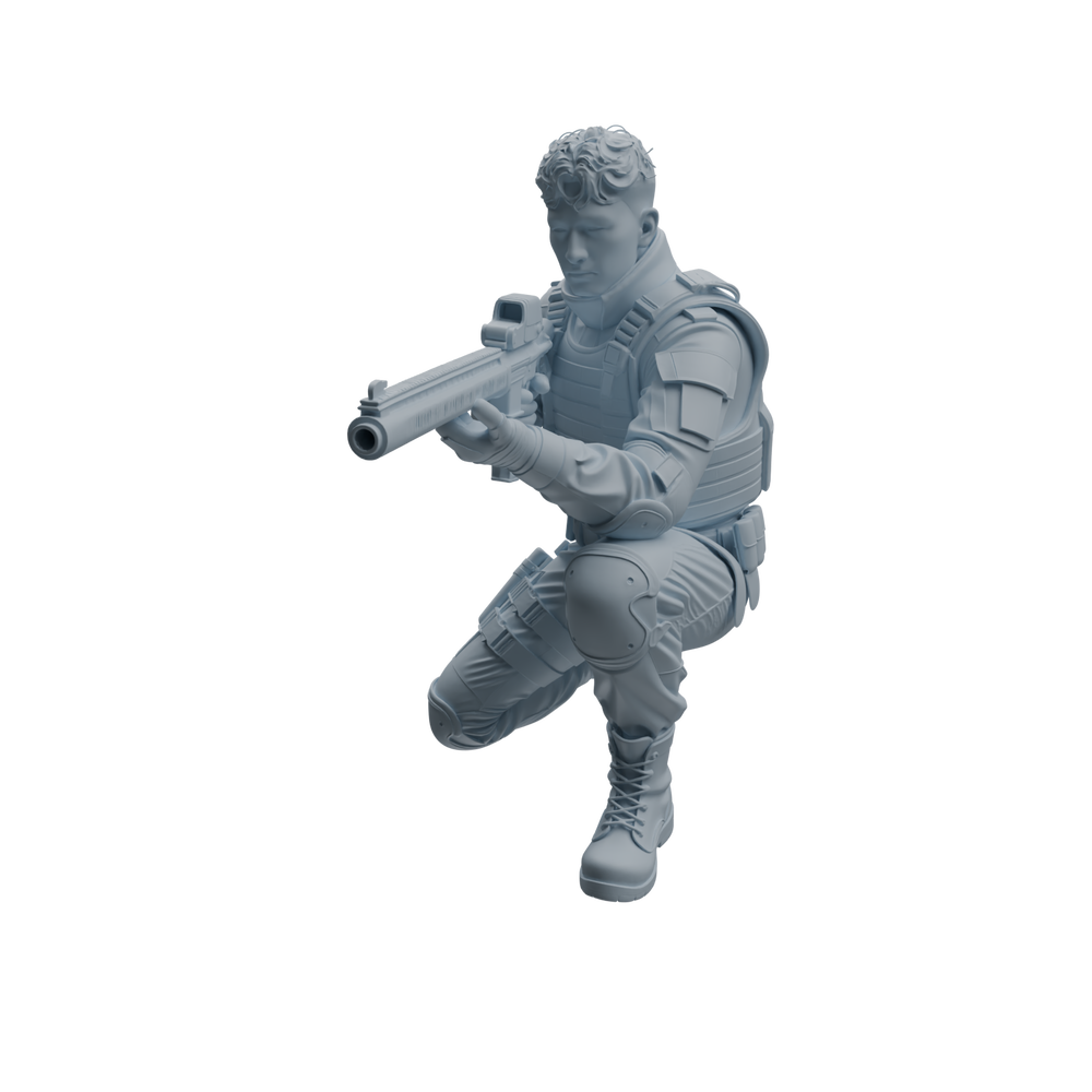 Detail view of MRY-SFW LYTR954 Tactical Gear SWAT Officer Character Modern Model 4 pcs Model