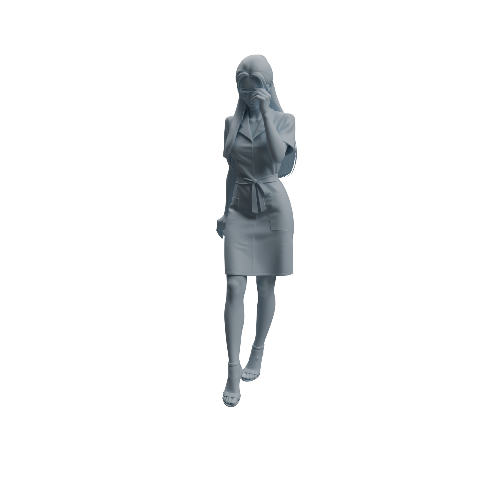Detail view of MRY-SFW LYTR1001 Stylish Female Doctor Character Modern Model 3 pcs Model