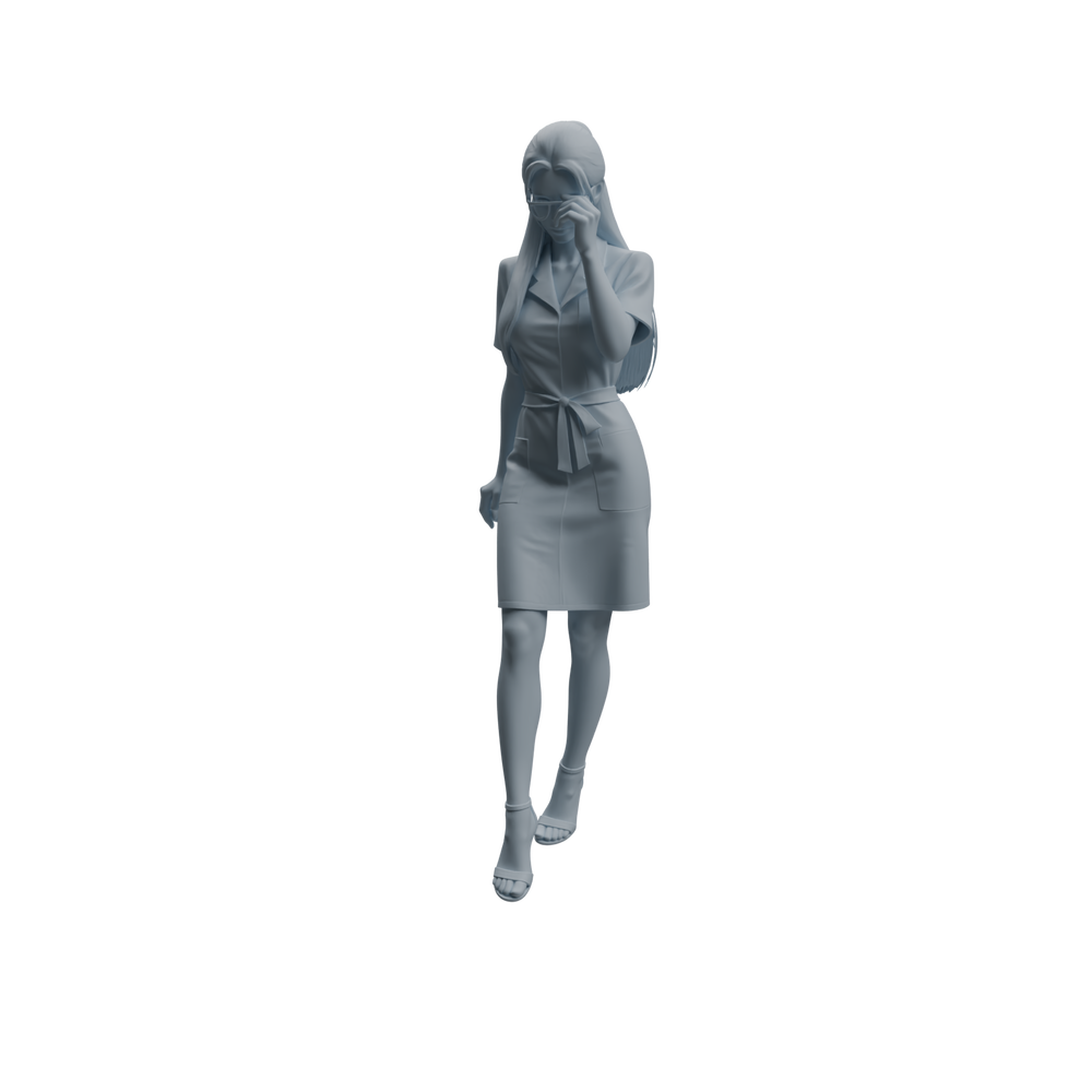 Detail view of MRY-SFW LYTR1001 Stylish Female Doctor Character Modern Model 3 pcs Model