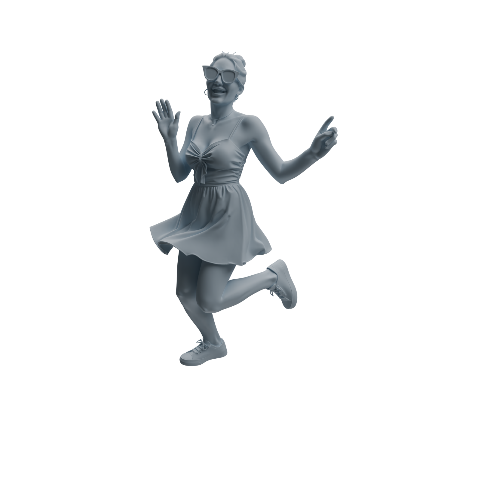 Detail view of MRY-SFW LYTR1043 Vibrant Interactive Female Character Modern Model 4 pcs Model