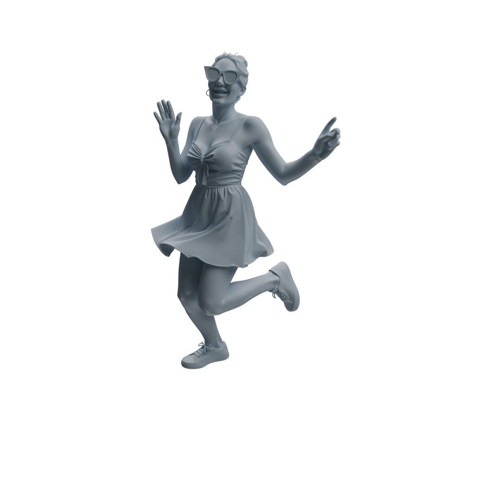 Detail view of MRY-SFW LYTR1043 Vibrant Interactive Female Character Modern Model 4 pcs Model