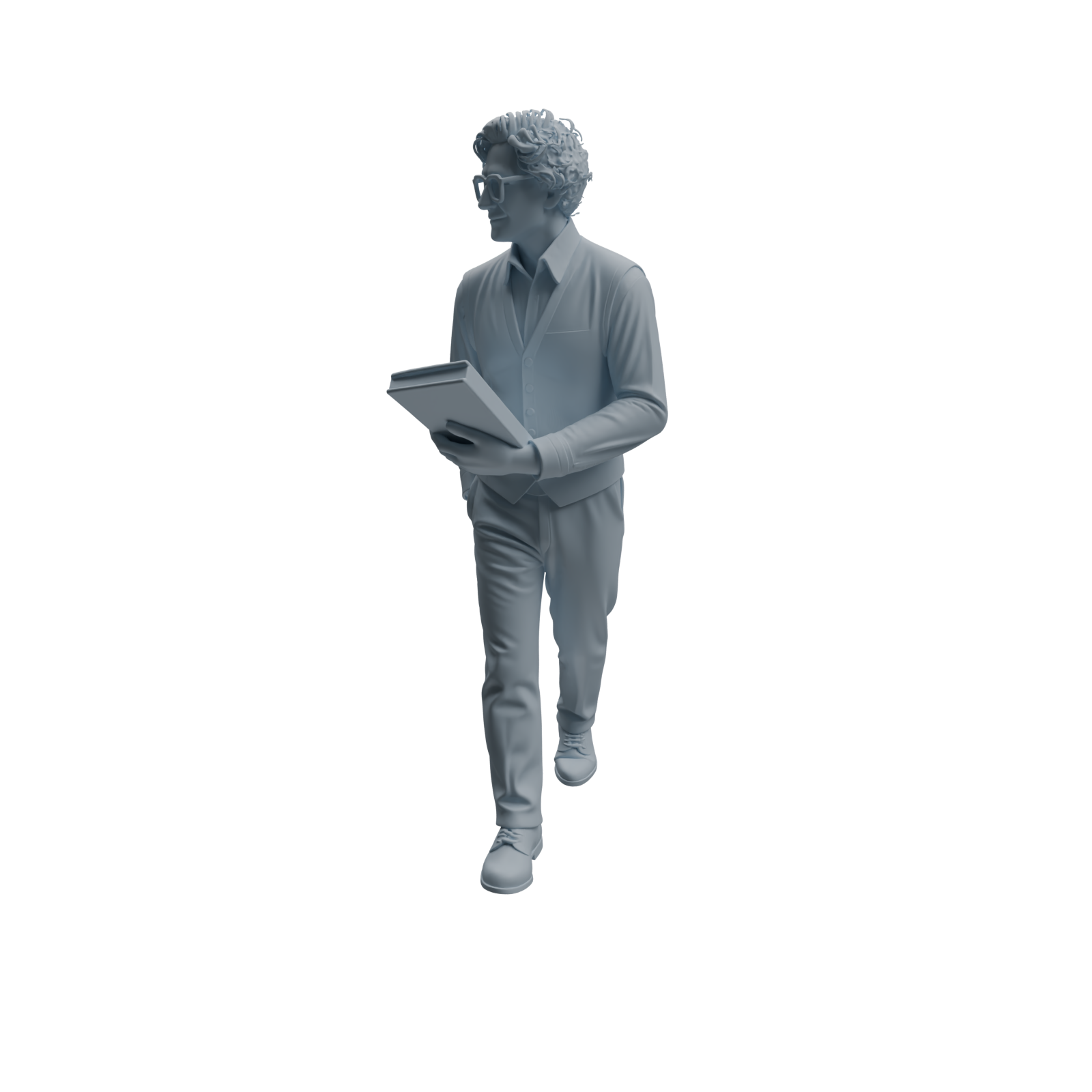 Detail view of MRY-SFW LYTR971 Lesson-Preparing Teacher Character Modern Model 4 pcs Model
