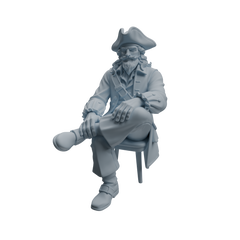 Detail view of MRY-SFW LYTR1093 Sitting Pose Pirate Character Modern Model 3 pcs Model