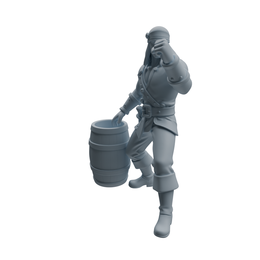 Detail view of MRY-SFW LYTR1099 Action Pose Pirate Character Modern Model 3 pcs Model