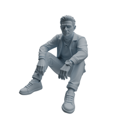 Detail view of MRY-SFW LYTR940 Bar Counter Man Character Modern Model 4 pcs Model