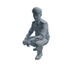 Detail view of MRY-SFW LYTR958 Multi-Pose Male Traffic Police Officer Character Modern Model 4 pcs Model
