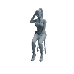 Detail view of MRY-SFW LYTR956 Multi-Pose Female Police Officer Character Modern Model 3 pcs Model