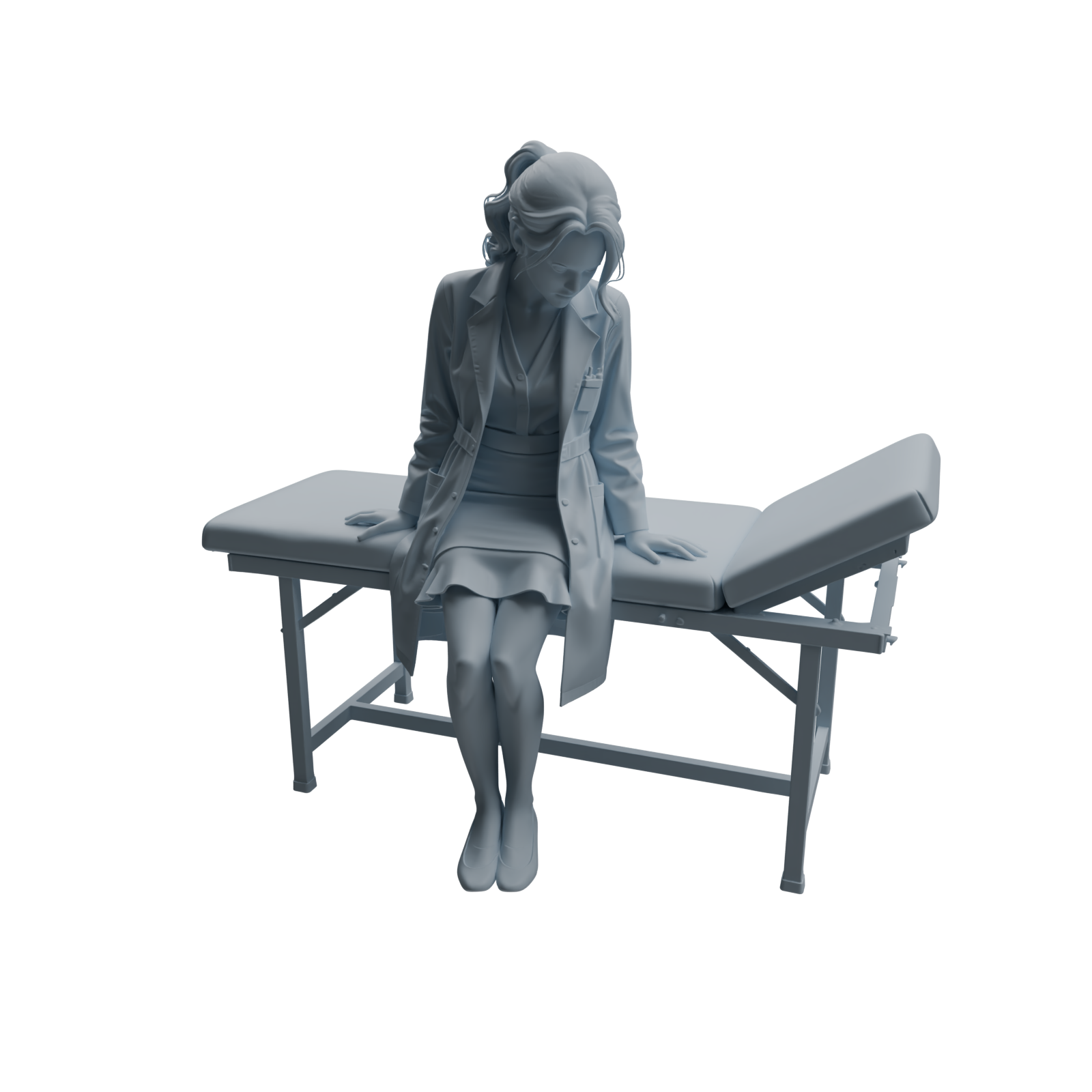 Detail view of MRY-SFW LYTR1006 Female Doctor in Clinic Scene Character Modern Model 4 pcs Model