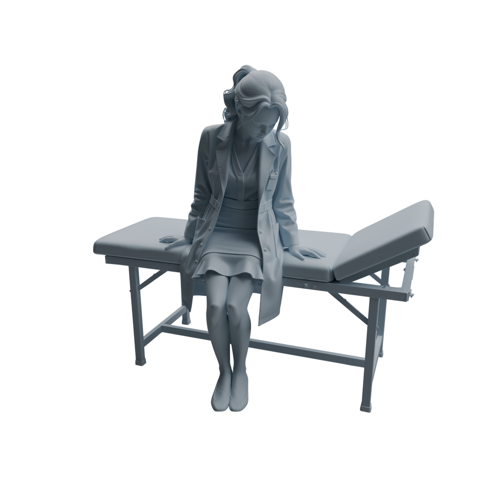Detail view of MRY-SFW LYTR1006 Female Doctor in Clinic Scene Character Modern Model 4 pcs Model