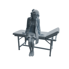 Detail view of MRY-SFW LYTR1006 Female Doctor in Clinic Scene Character Modern Model 4 pcs Model