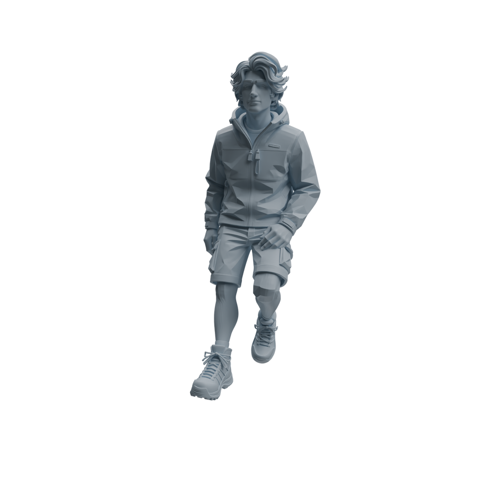 Detail view of MRY-SFW LYTR1020 Casual Camping Male Character Modern Model 4 pcs Model