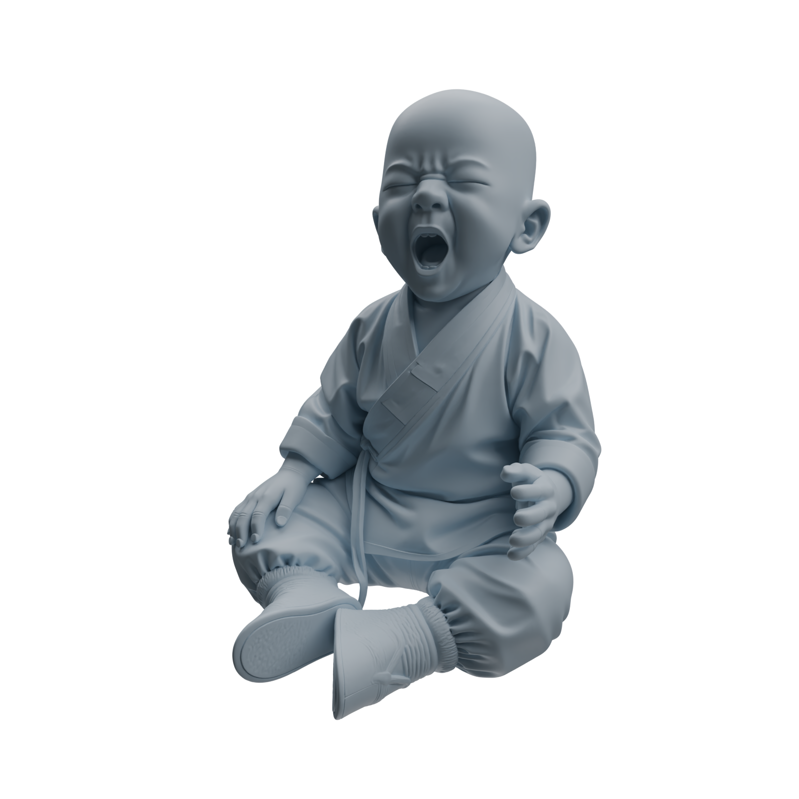 Detail view of MRY-SFW LYTR1071 Little Monk with Expressions and Actions Character Modern Model 3 pcs Model