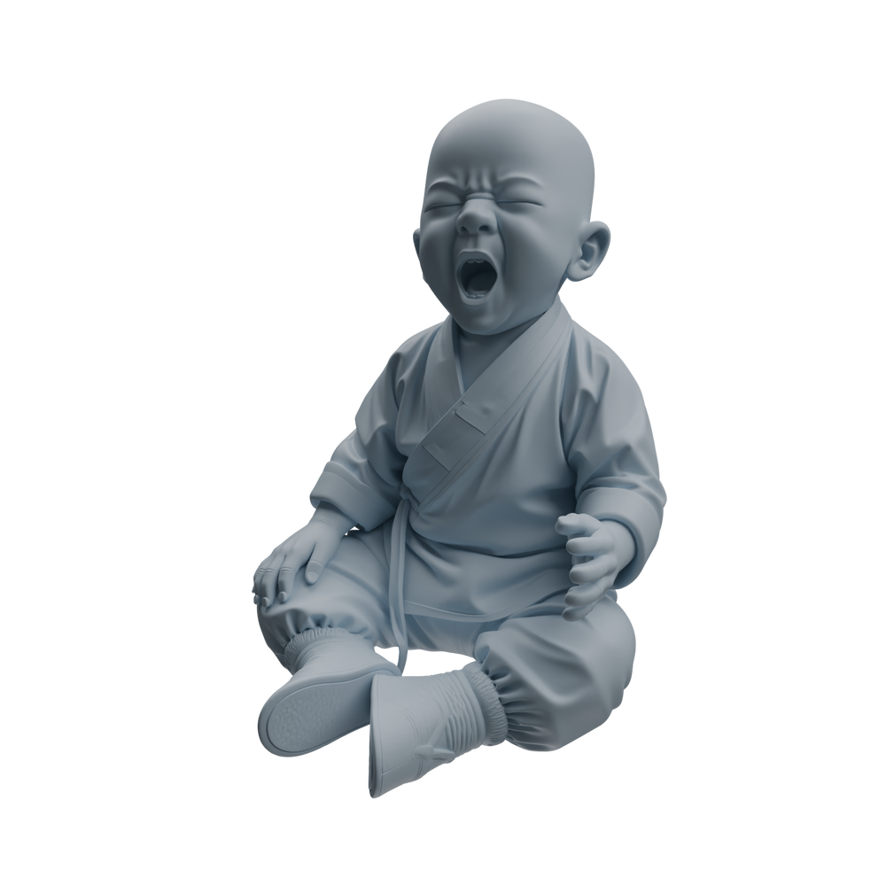 Detail view of MRY-SFW LYTR1071 Little Monk with Expressions and Actions Character Modern Model 3 pcs Model
