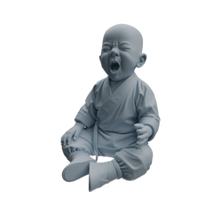 Detail view of MRY-SFW LYTR1071 Little Monk with Expressions and Actions Character Modern Model 3 pcs Model