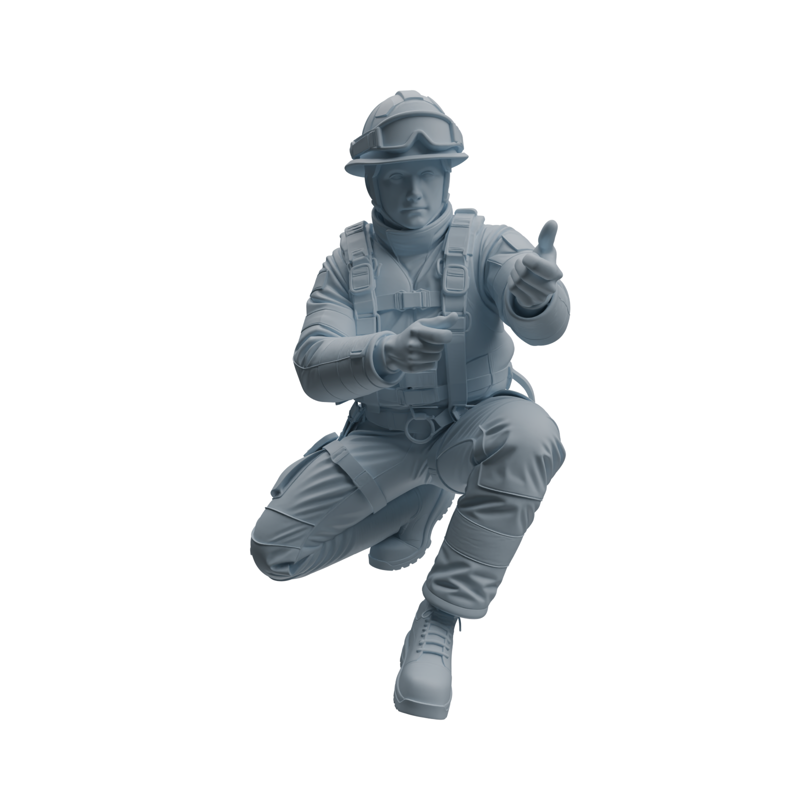 Detail view of MRY-SFW LYTR1066 Water Rescue Firefighter Character Modern Model 4 pcs Model