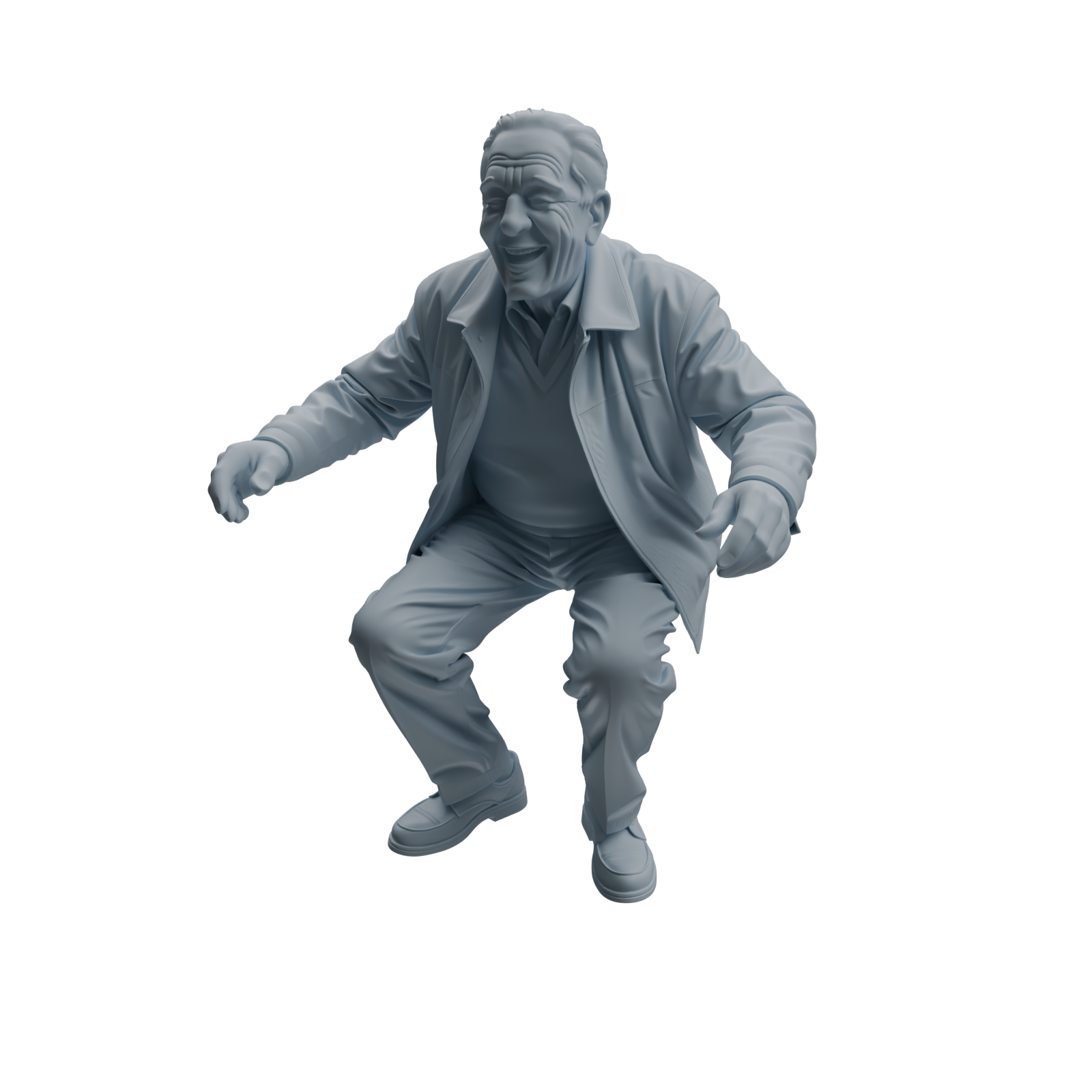 Detail view of MRY-SFW LYTR1037 Joyful Interactive Elderly Character Modern Model 4 pcs Model