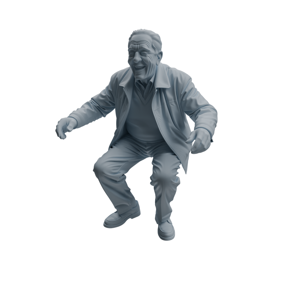 Detail view of MRY-SFW LYTR1037 Joyful Interactive Elderly Character Modern Model 4 pcs Model
