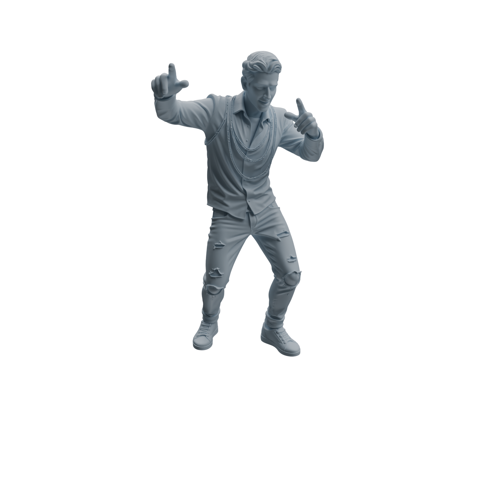 Detail view of MRY-SFW LYTR928 Nightclub Party Man Character Modern Model 4 pcs Model