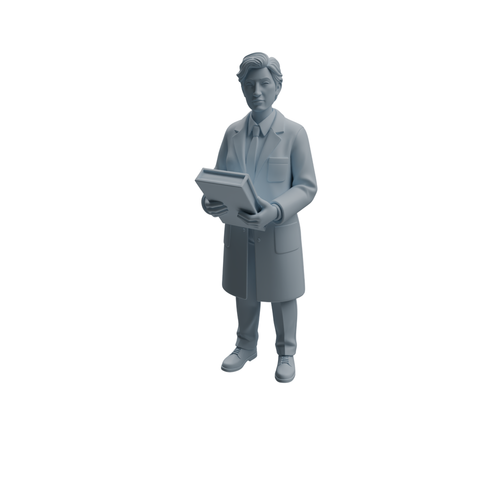 Detail view of MRY-SFW LYTR965 Lab Research Teacher Character Modern Model 4 pcs Model