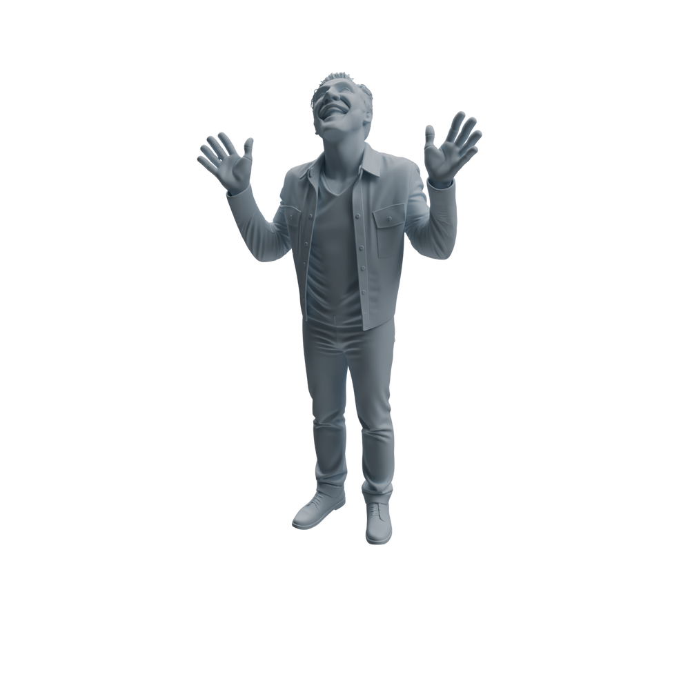 Detail view of MRY-SFW LYTR1041 Joyful Interactive Male Character Modern Model 4 pcs Model