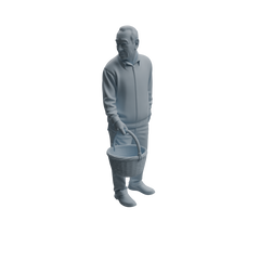 Detail view of MRY-SFW LYTR993 Elderly People Grocery Shopping Character Modern Model 3 pcs Model