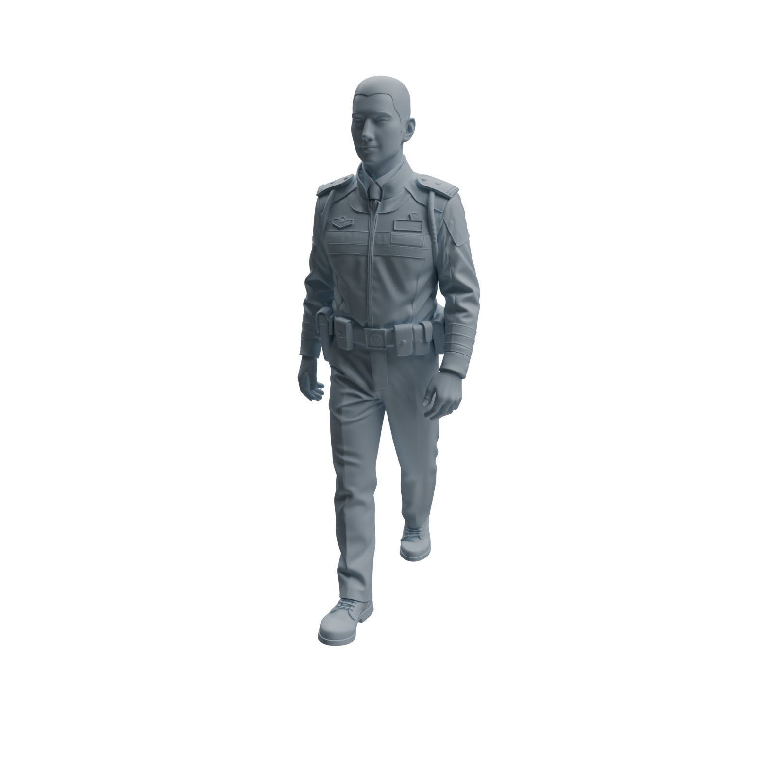 Detail view of MRY-SFW LYTR960 Multi-Scene On-Duty Male Police Officer Character Modern Model 4 pcs Model