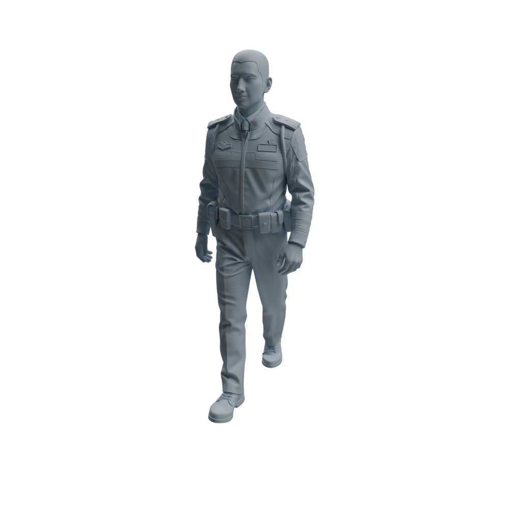Detail view of MRY-SFW LYTR960 Multi-Scene On-Duty Male Police Officer Character Modern Model 4 pcs Model