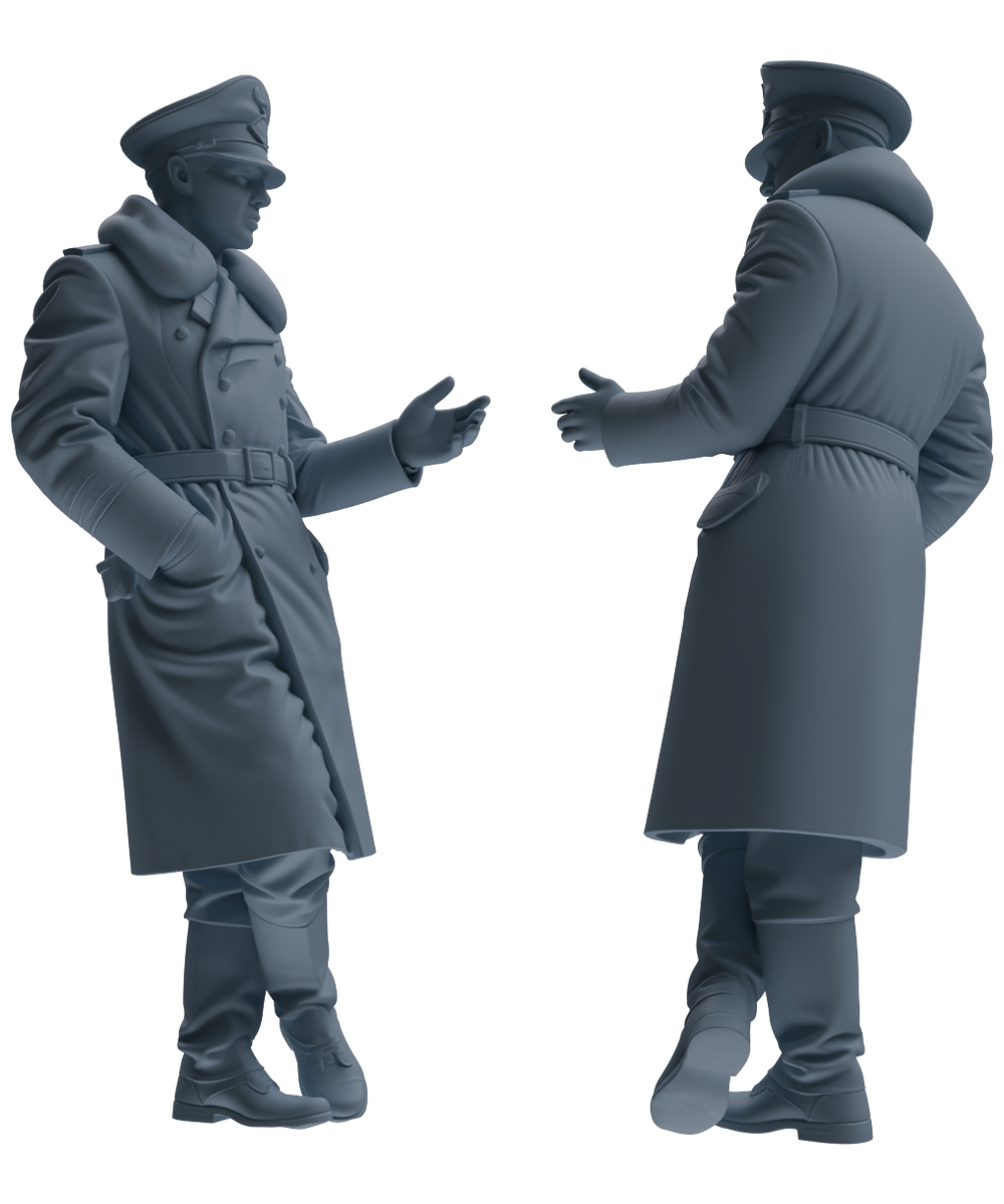 Detail view of MRY-SFW LYGR706 WWII German Army War Scene Six-Person Daily Routine Group 2 Model