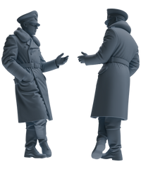 Detail view of MRY-SFW LYGR706 WWII German Army War Scene Six-Person Daily Routine Group 2 Model
