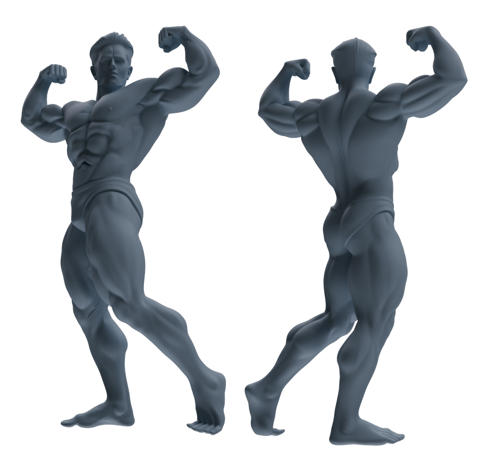 Detail view of MRY-SFW LYTR829 Male Bodybuilder Figure Modern Model 6 pcs Miniature Car Diorama Figures Scene Props Accessories Resin Model