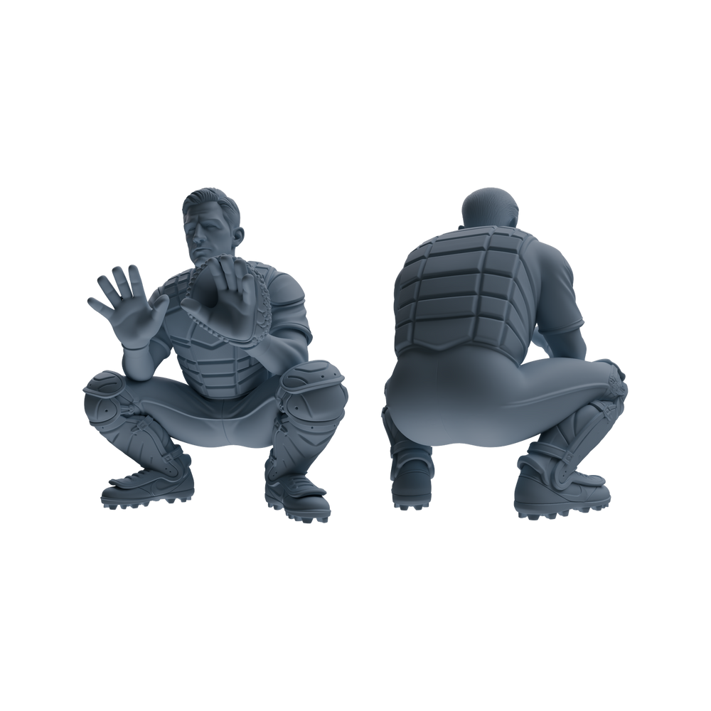 Detail view of MRY-SFW LYTR802 Baseball Player Figure Modern Model 4 pcs Miniature Car Diorama Figures Scene Props Accessories Resin Model