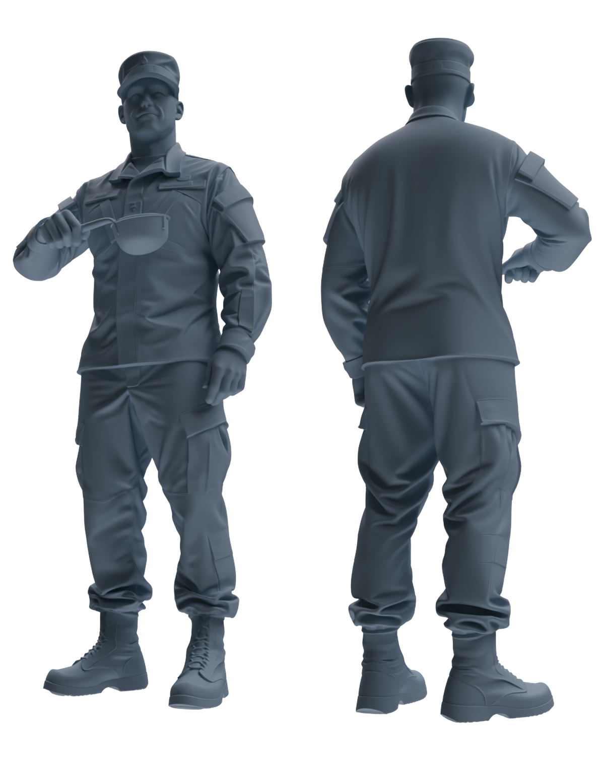 MRY-SFW SSTR179 Miniatures Soldier Model Kit Logistics Soldier Pose Modern Model 3 pcs