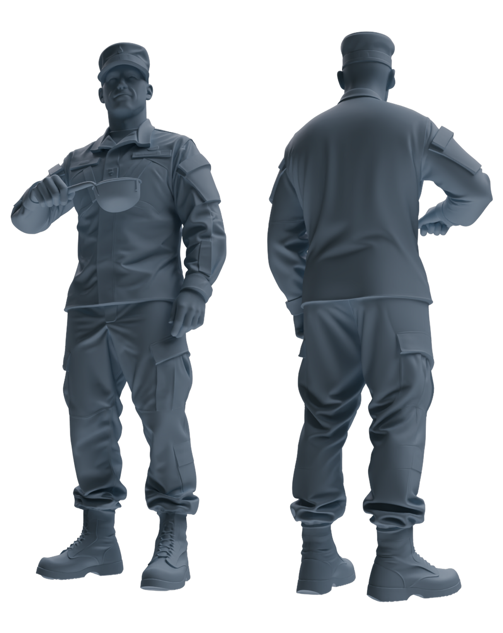 MRY-SFW SSTR179 Miniatures Soldier Model Kit Logistics Soldier Pose Modern Model 3 pcs