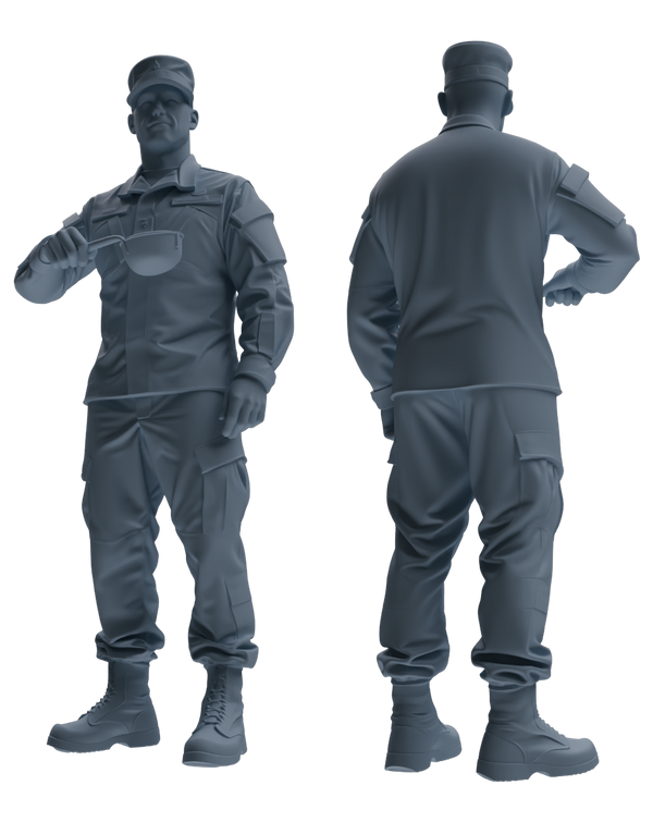 MRY-SFW SSTR179 Miniatures Soldier Model Kit Logistics Soldier Pose Modern Model 3 pcs