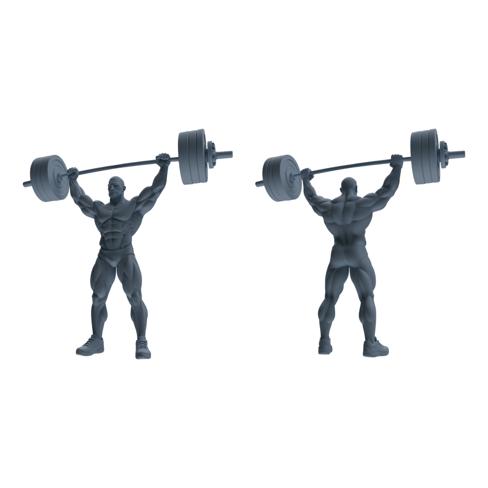 Detail view of MRY-SFW LYTR798 Weightlifting Fitness Figure Modern Model 6 pcs Miniature Car Diorama Figures Scene Props Accessories Resin Model