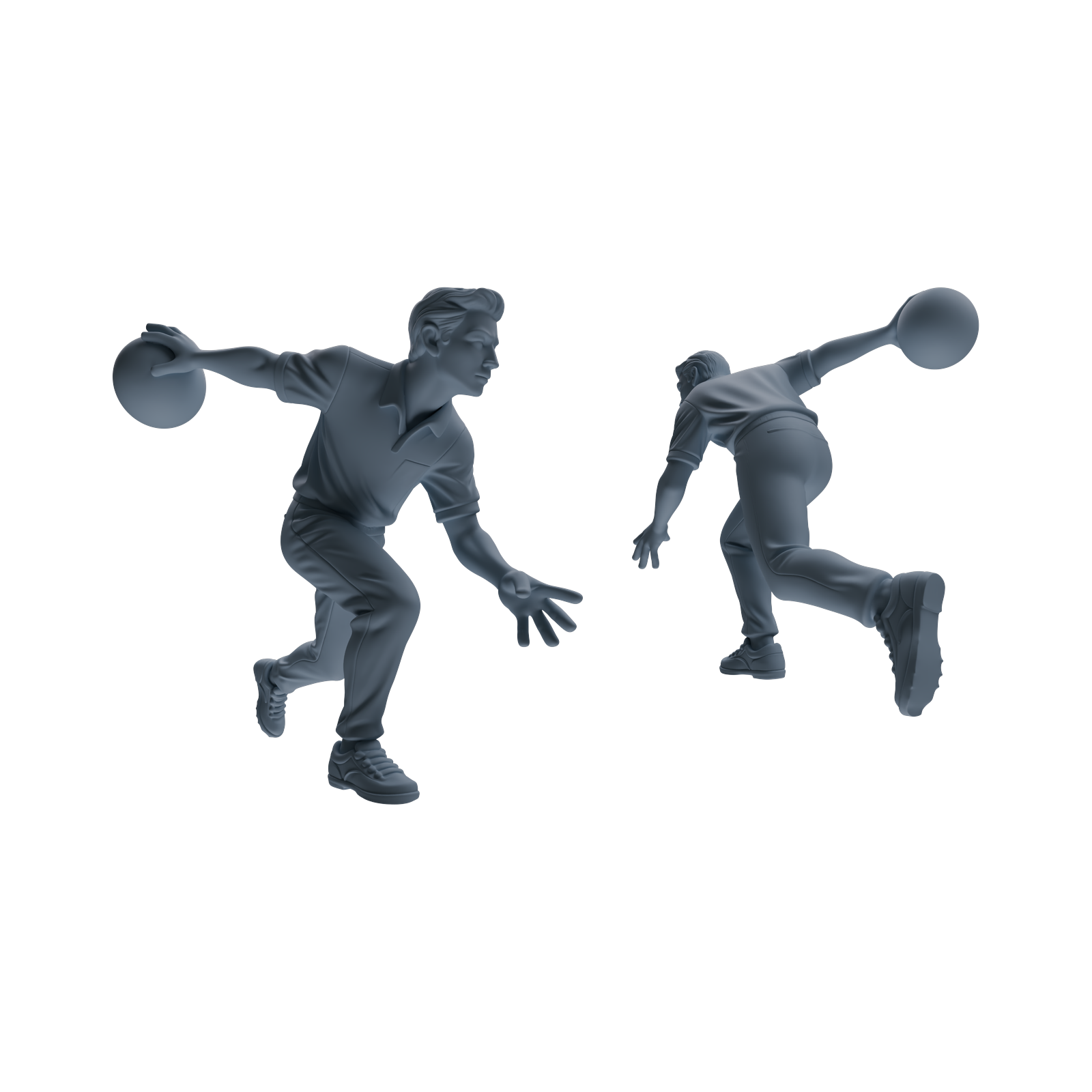 Detail view of MRY-SFW LYTR797 Bowling Figure Modern Model 6 pcs Miniature Car Diorama Figures Scene Props Accessories Resin Model