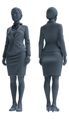 Detail view of MRY-SFW LYTR860 Flight Attendant Uniform Woman Figure Modern Model 3 pcs Miniature Car Diorama Figures Scene Props Accessories Resin Model